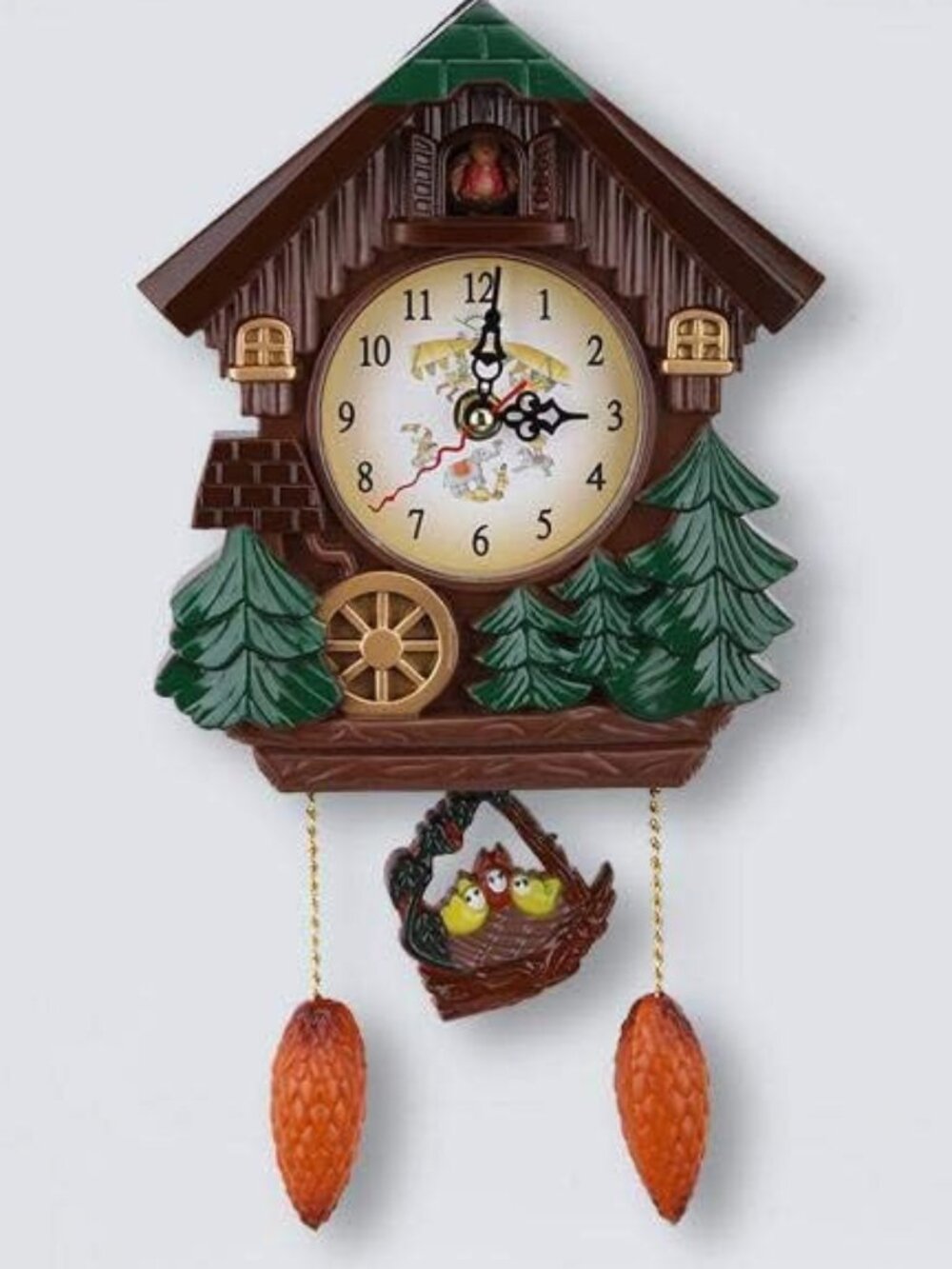 Vintage Traditional Cuckoo Clock Tree House Wall Decor